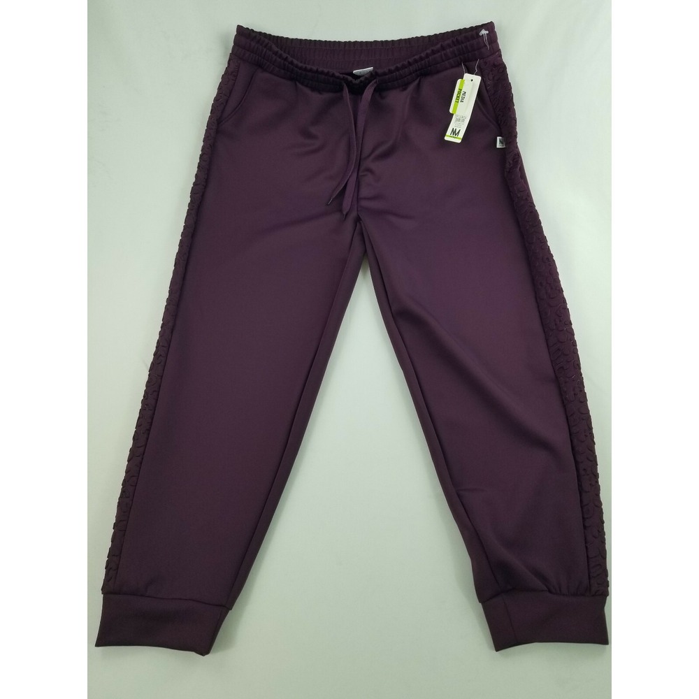 Nicole Miller Sport women sweatpants joggers NMJ1328 PLUM purple sz 3XL $68
